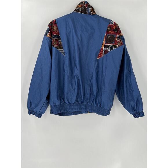 Rivers Edge Sport Vintage Jacket Womens Large Retro Blue Patchwork Quilted Zip - Picture 10 of 14